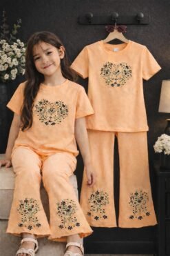 Girls t shit & plazo set